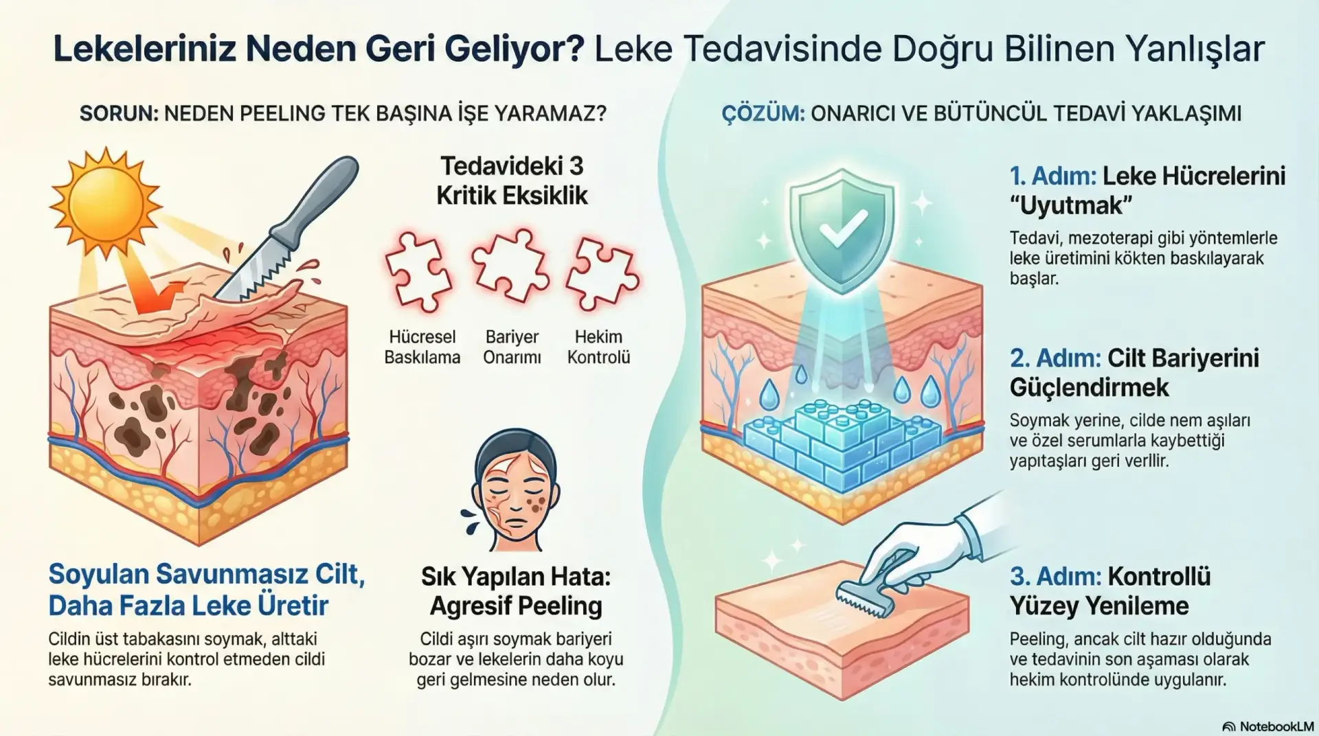 Neden Leke Tedavisinde Peeling Tek Başına Yeterli Değildir?